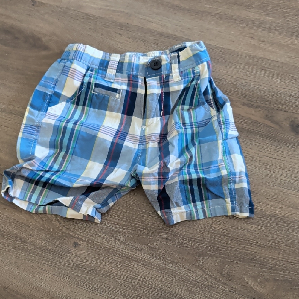 Nautica Kids Plaid Shorts in Blue and White